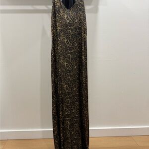Nicole Miller Animal Print Maxi Dress - Brown and Black